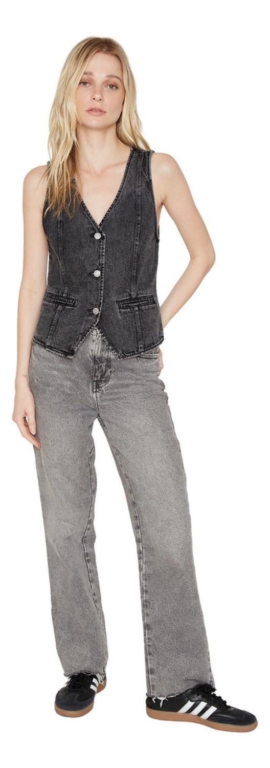 Vest Denim Negro Jacinta Tienda-3