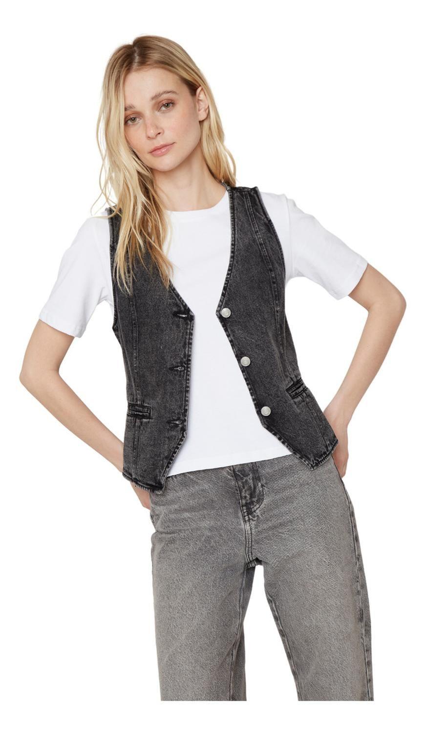 Vest Denim Negro Jacinta Tienda-5