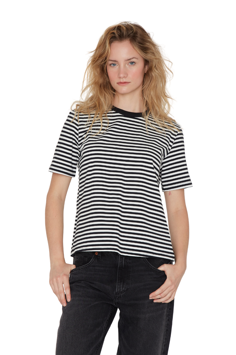 Polera Austin rayas negra Jacinta Tienda-1