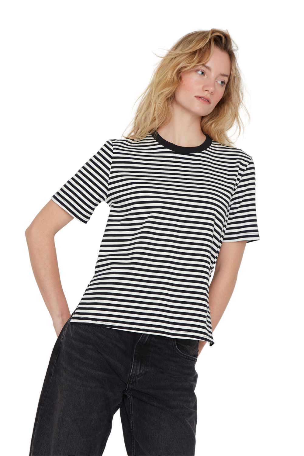 Polera Austin rayas negra Jacinta Tienda-3