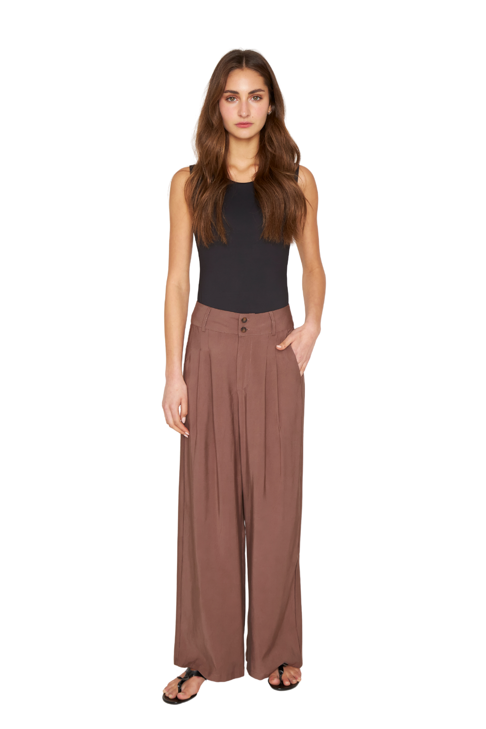 Pantalón Laura café Jacinta Tienda-0