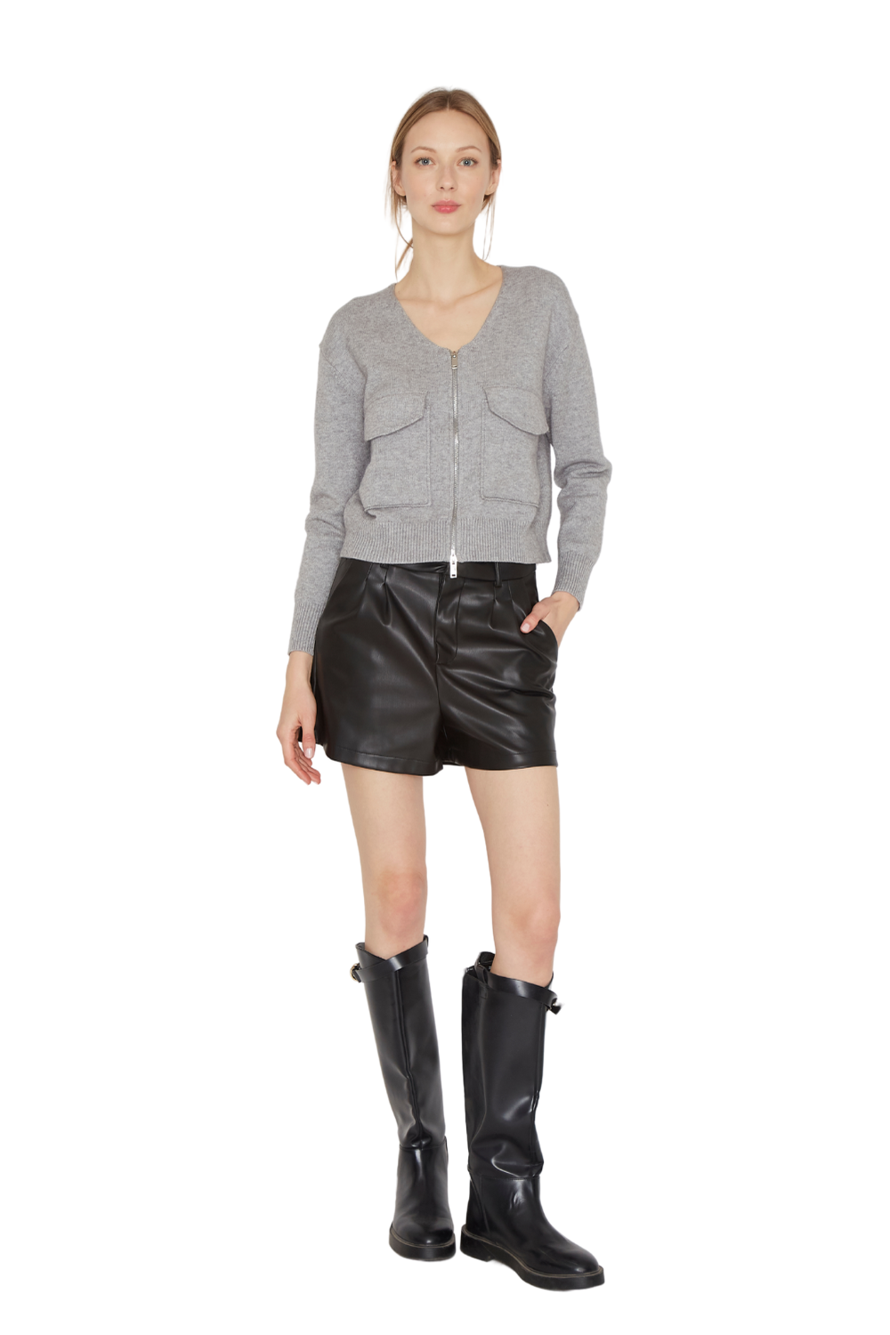 Chaleco Cargo gris Jacinta Tienda-2