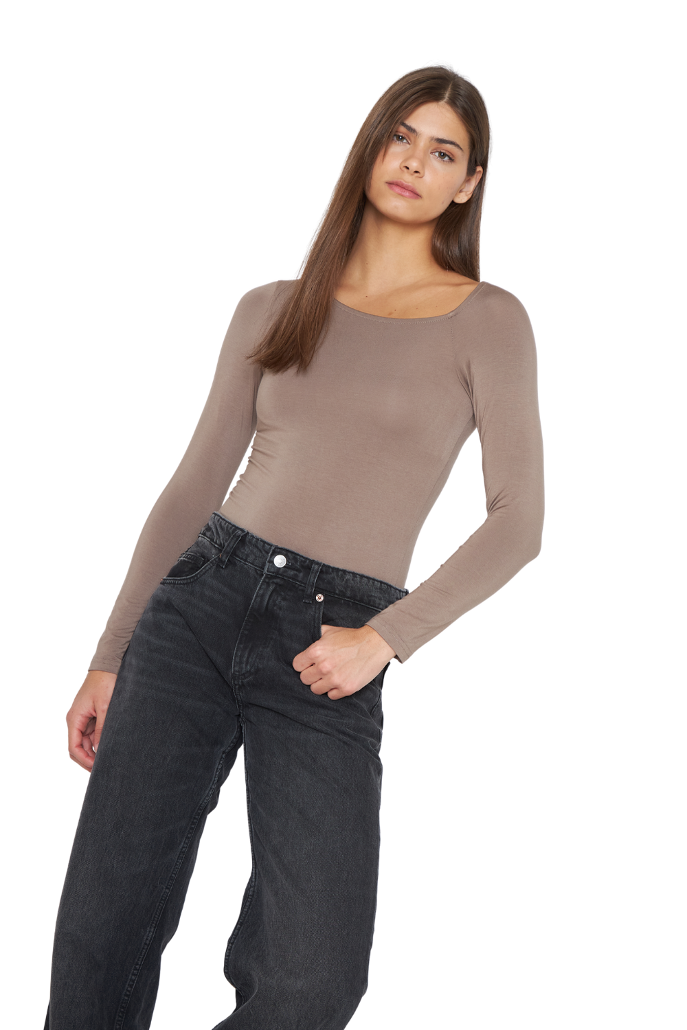 Polera Ema café Jacinta Tienda-3