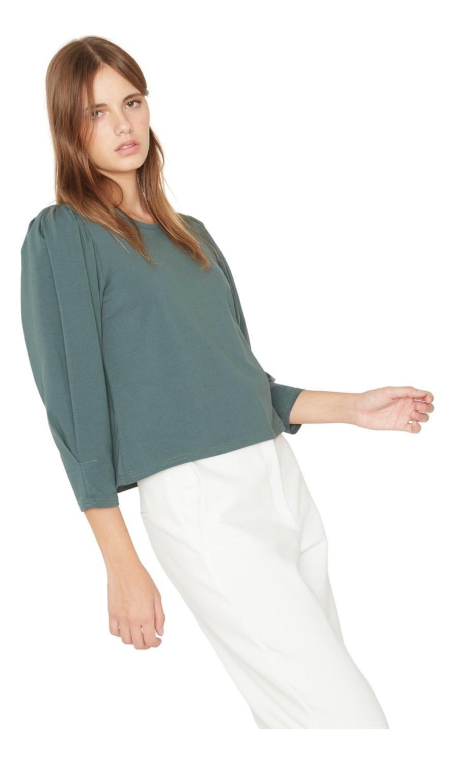 Polera Alicia Iii Petróleo Jacinta Tienda-4