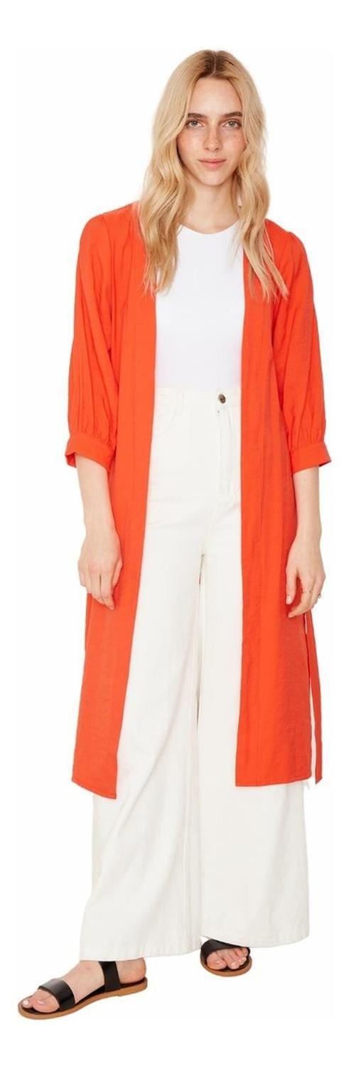 Kimono Eva Largo Coral-0