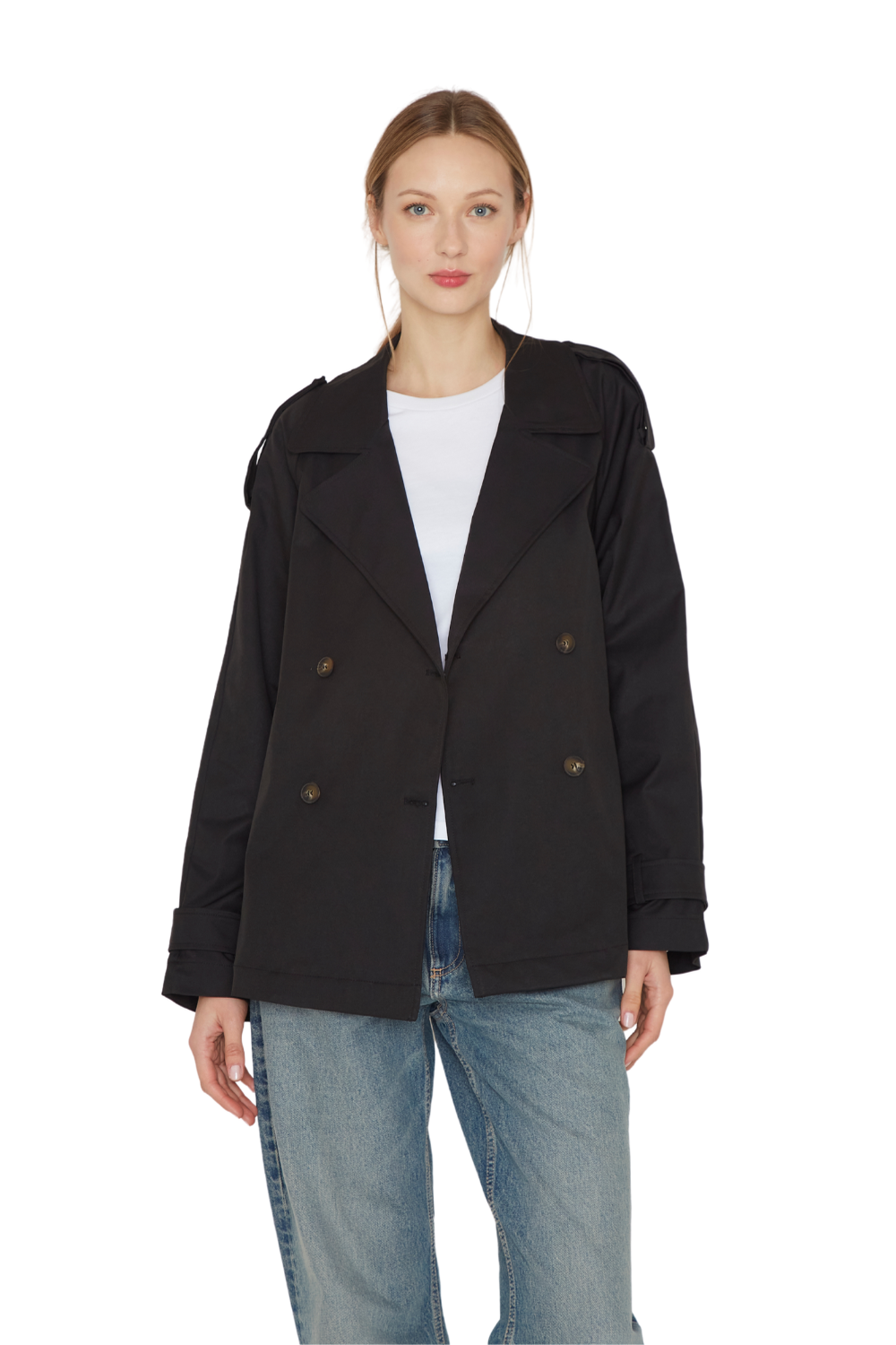 Trench Coat Stone negro Jacinta Tienda-2