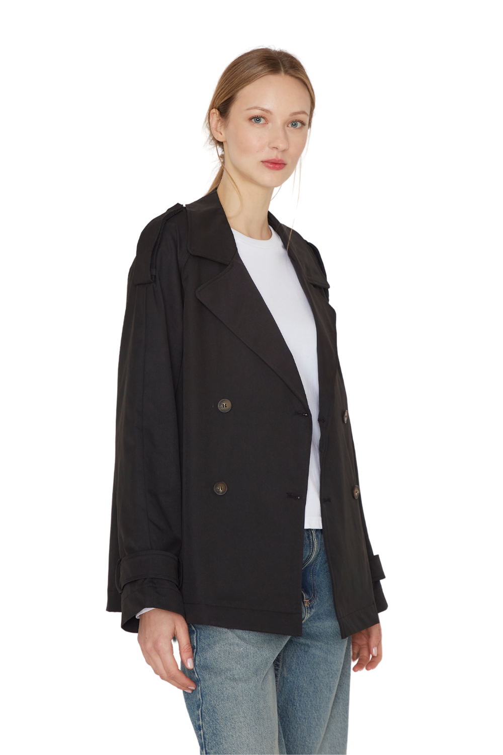 Trench Coat Stone negro Jacinta Tienda-3