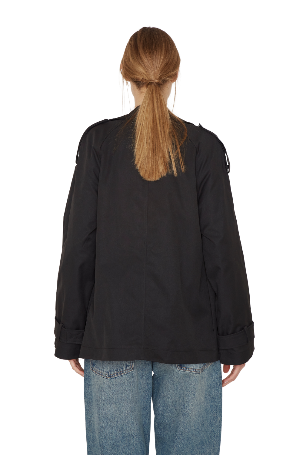 Trench Coat Stone negro Jacinta Tienda-5