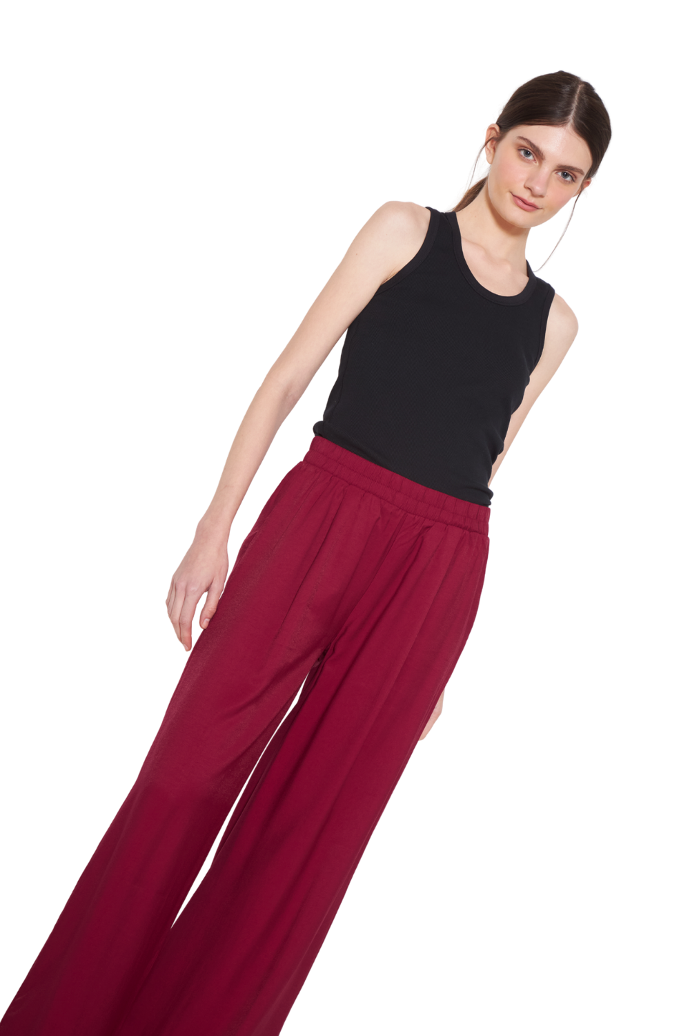Pantalón Alicia burdeo Jacinta Tienda-2