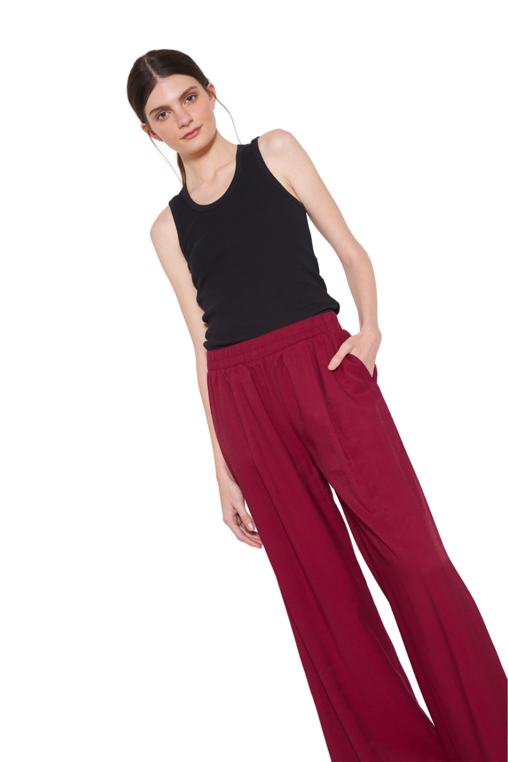 Pantalón Alicia burdeo Jacinta Tienda-3