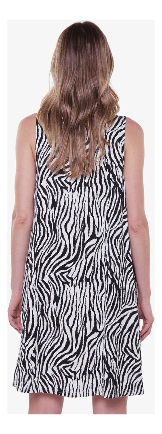 Vestido Bianca Algodón Animal Print Jacinta Tienda-5