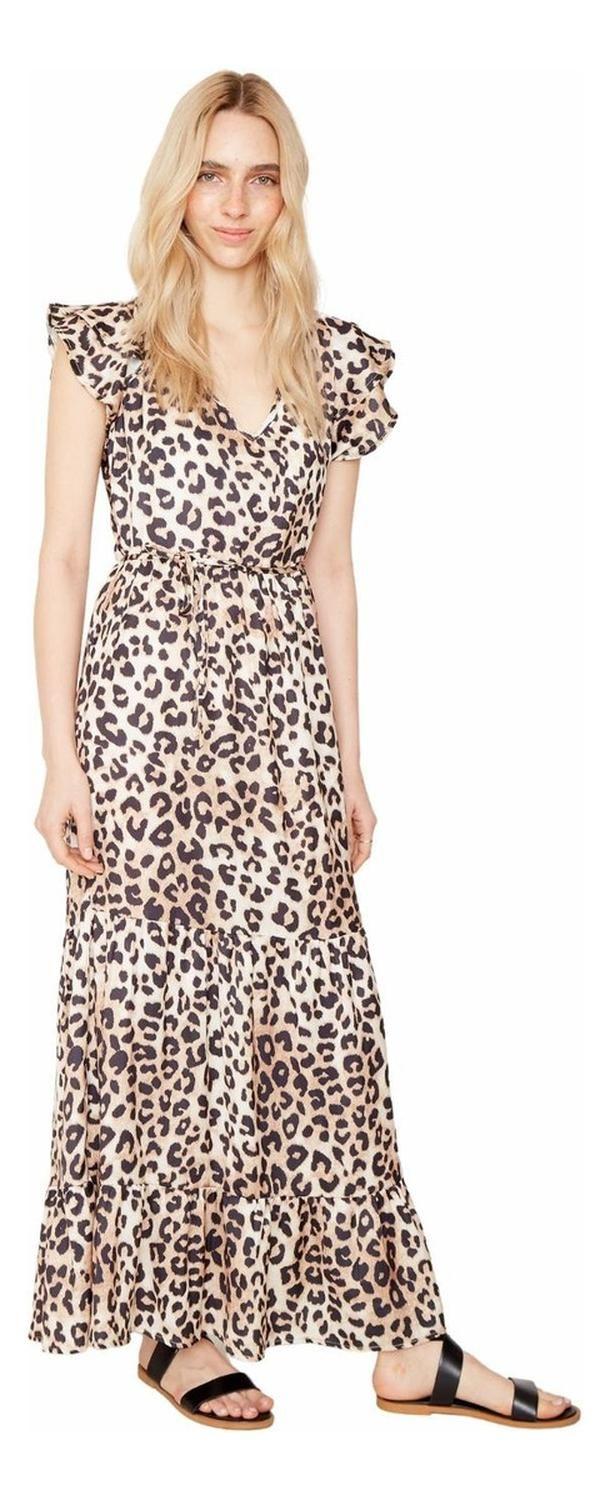 Vestido Anna Largo Leopard Print-1