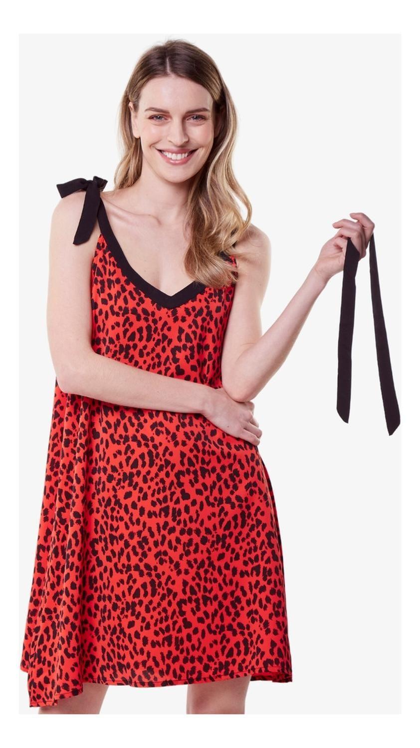 Vestido Bimba Corto Animal Print Red Jacinta Tienda-0