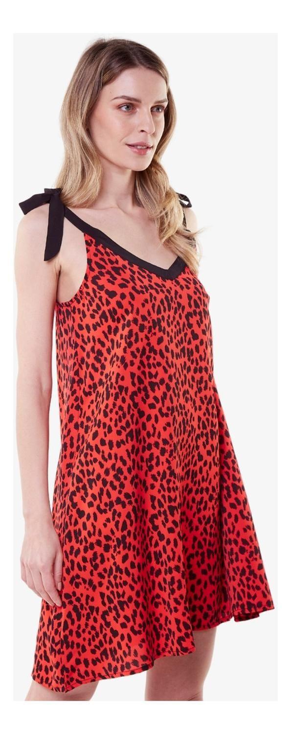 Vestido Bimba Corto Animal Print Red Jacinta Tienda-2