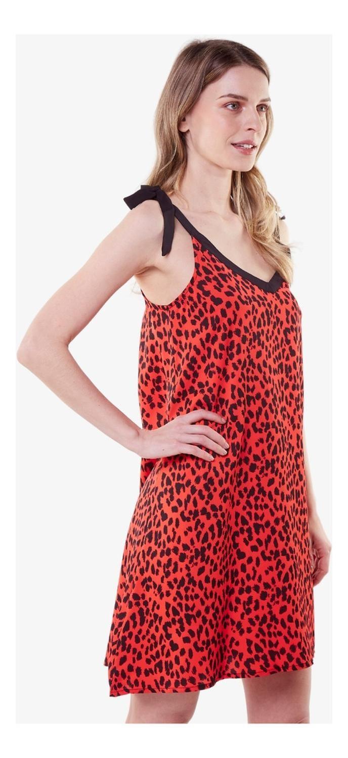 Vestido Bimba Corto Animal Print Red Jacinta Tienda-3
