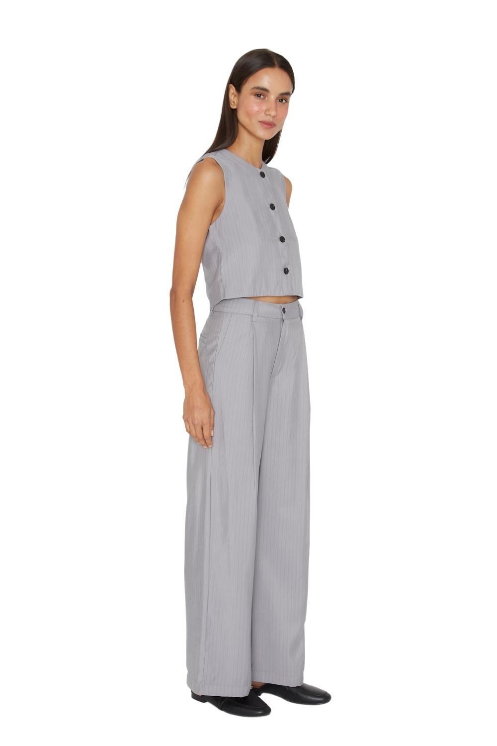 Pantalón Oxford líneas gris Jacinta Tienda-2