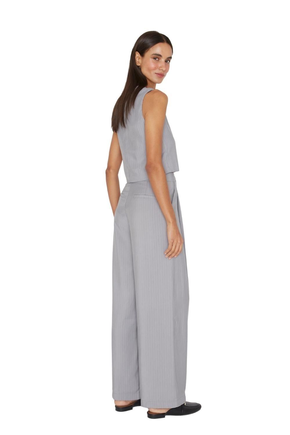 Pantalón Oxford líneas gris Jacinta Tienda-3