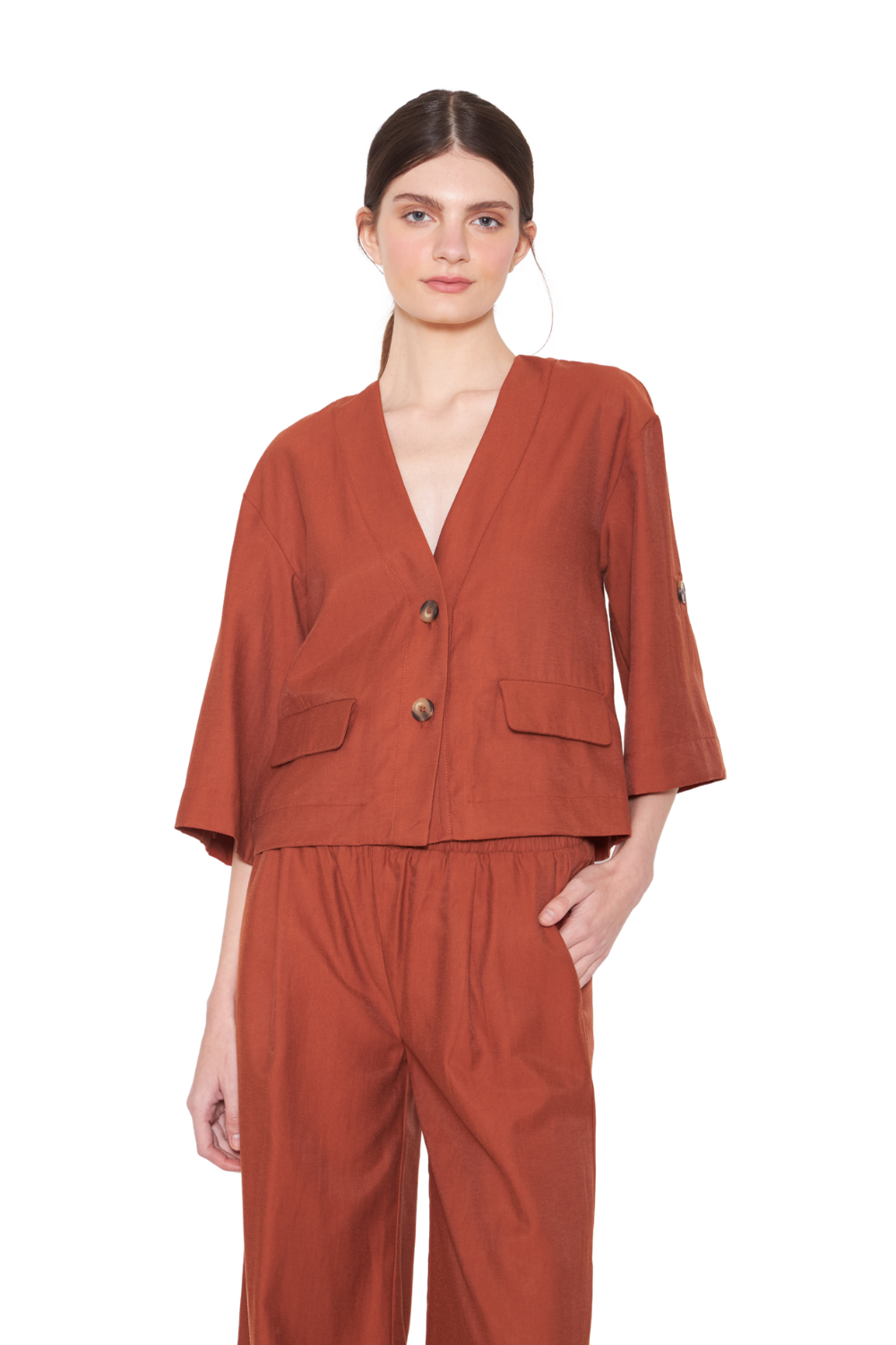 Blusa Luz terracota Jacinta Tienda-0