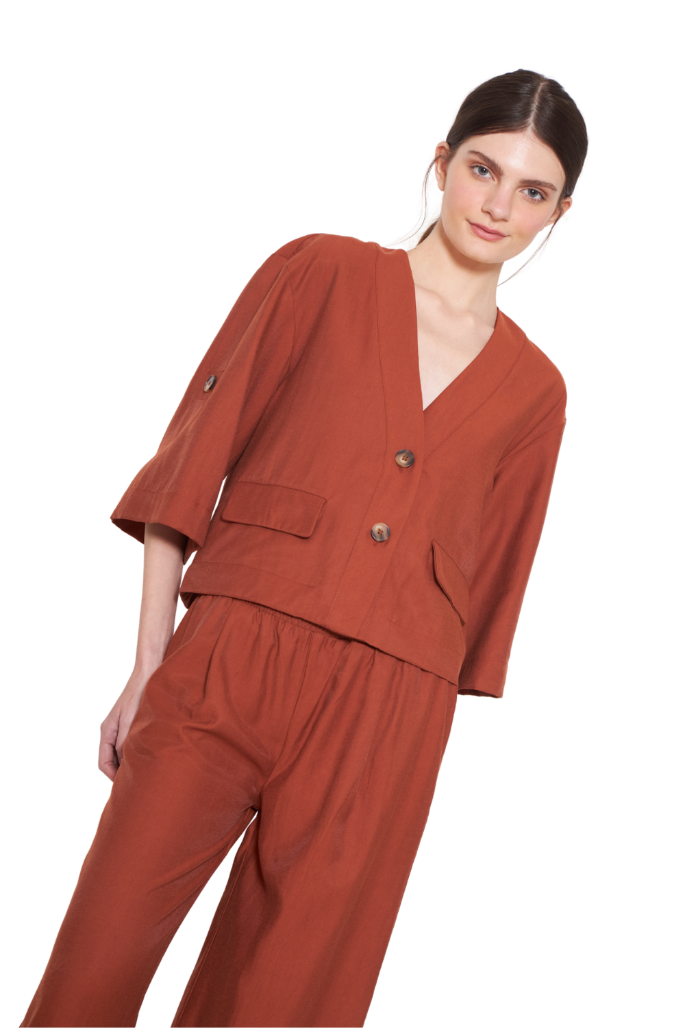 Blusa Luz terracota Jacinta Tienda-2