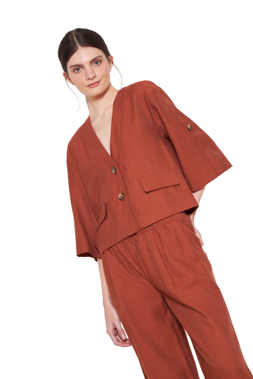Blusa Luz terracota Jacinta Tienda-3