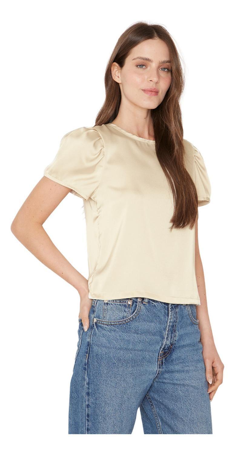 Blusa Olivia Satin Dorada Jacinta Tienda-2