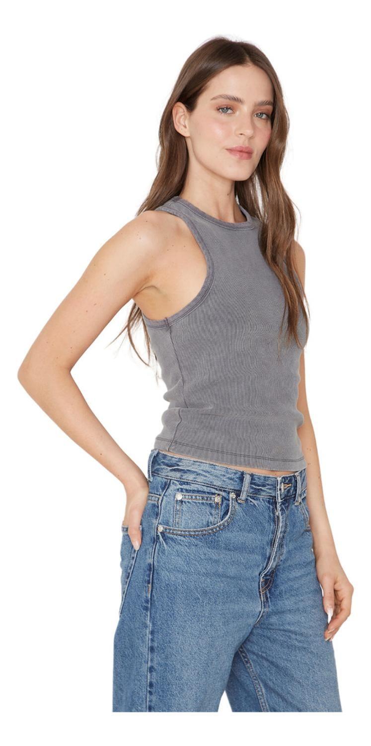 Rib Tank Top Gris Jacinta Tienda-1