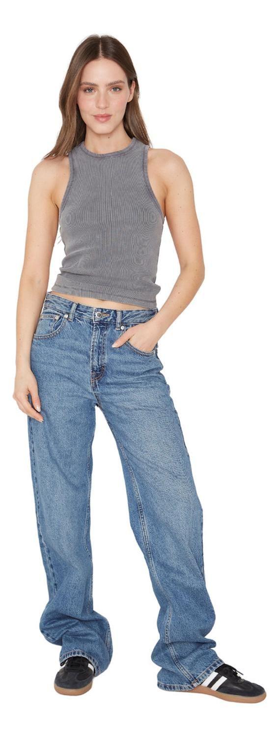 Rib Tank Top Gris Jacinta Tienda-4
