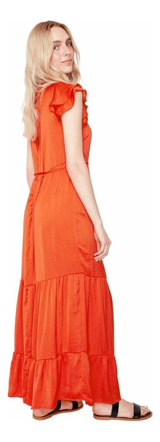 Vestido Anna Largo Coral-2