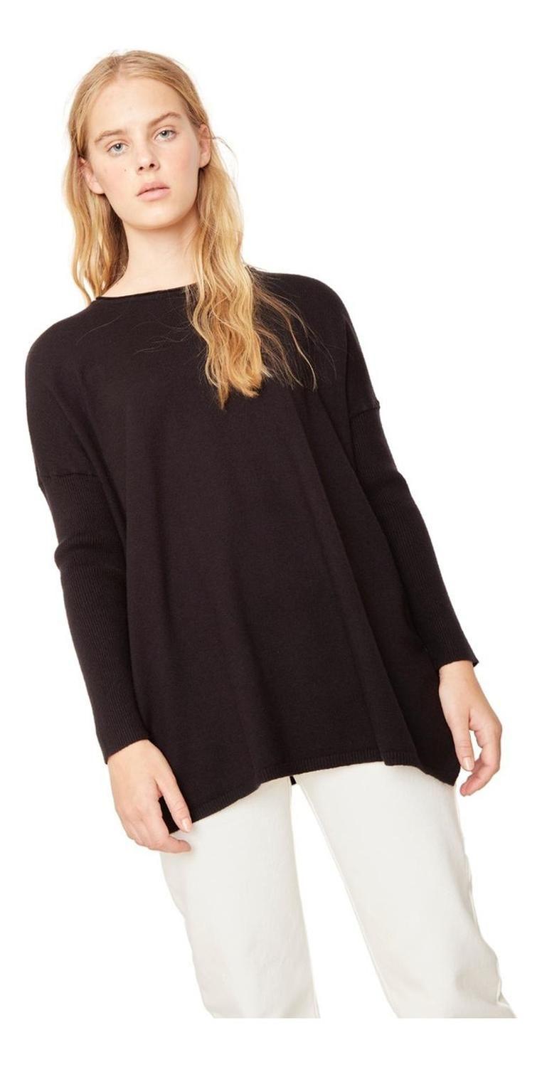 Chaleco Maria Largo Ii Negro Jacinta Tienda-3