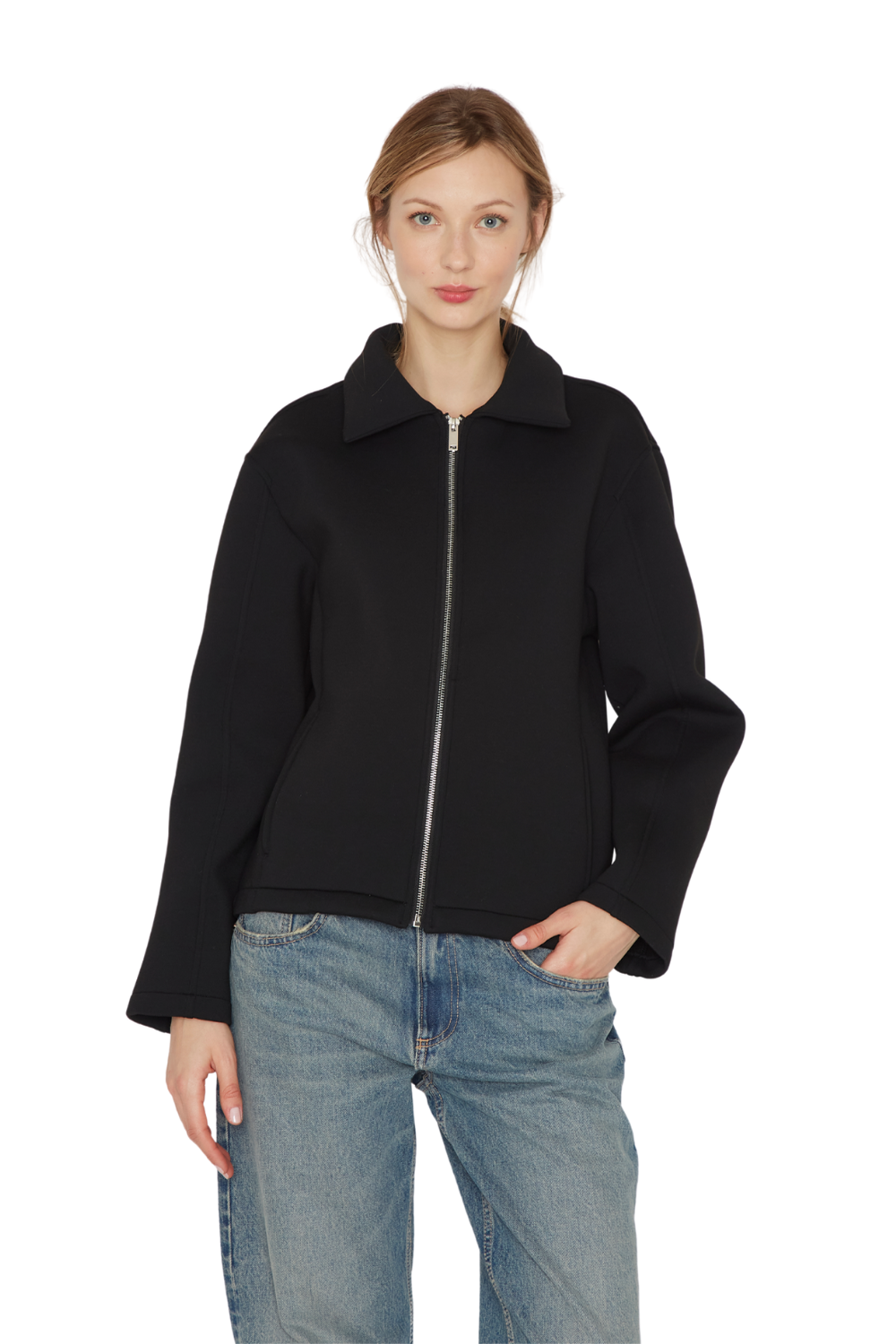 Bomber Hoodie negra Jacinta Tienda-4