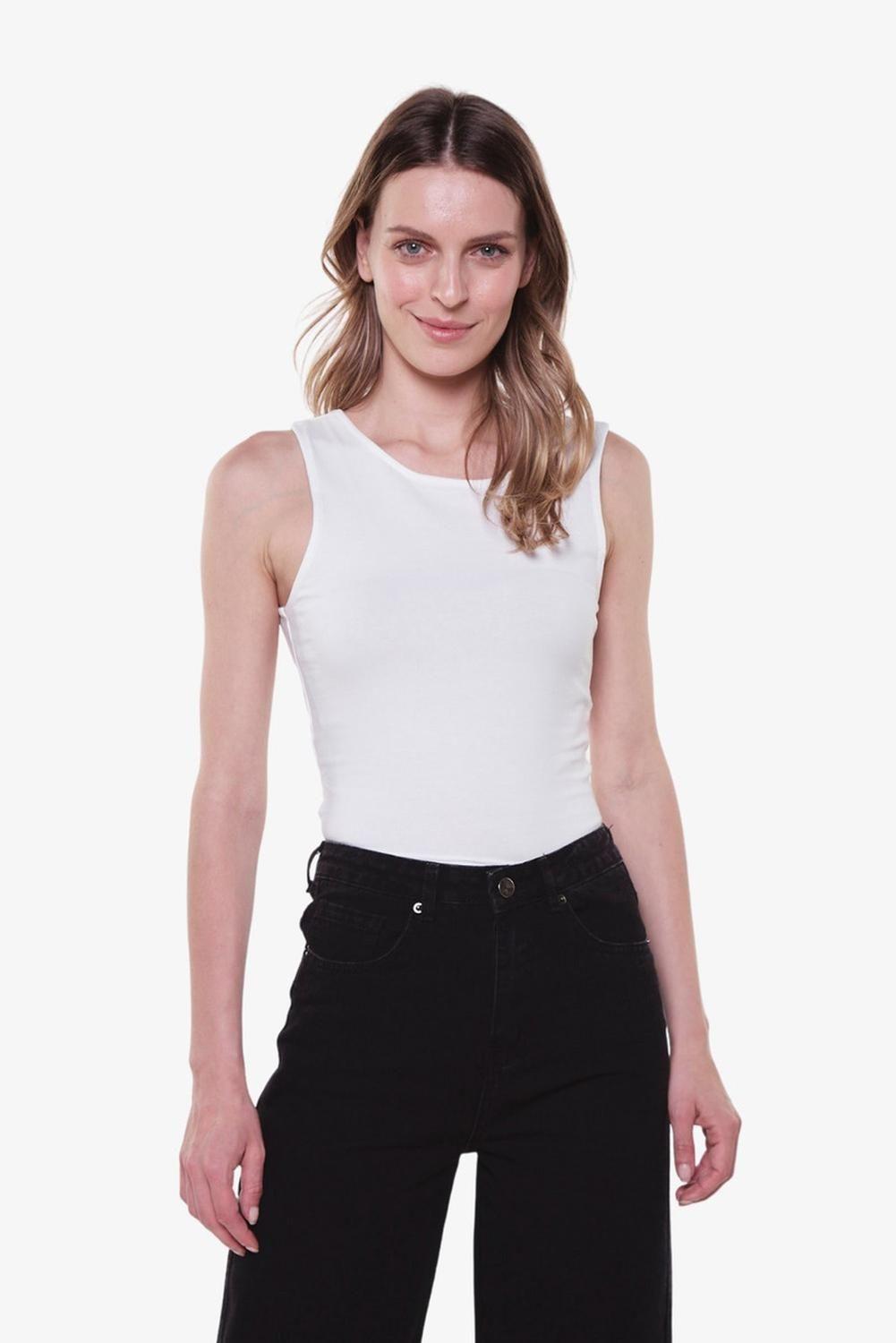 Polera Gracia Crop Blanca Lazo-1