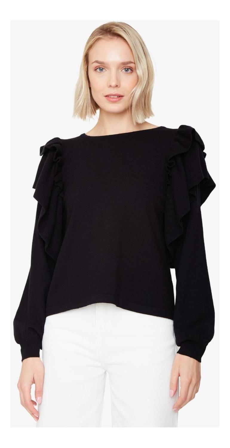 Chaleco Olimpia Doble Negro Jacinta Tienda-0