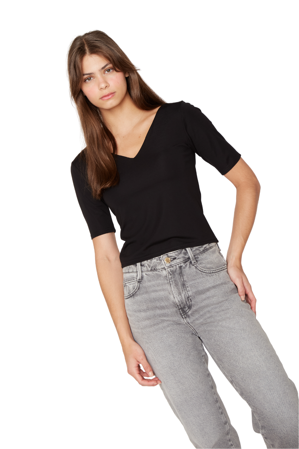 Polera Elisa negra Jacinta Tienda-3