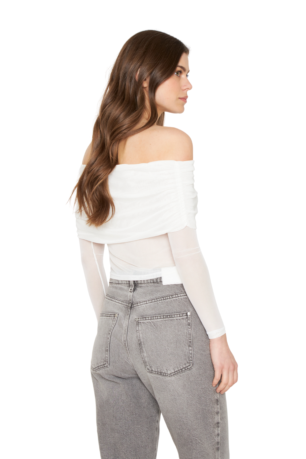 Polera Hombros Net blanca Jacinta Tienda-3