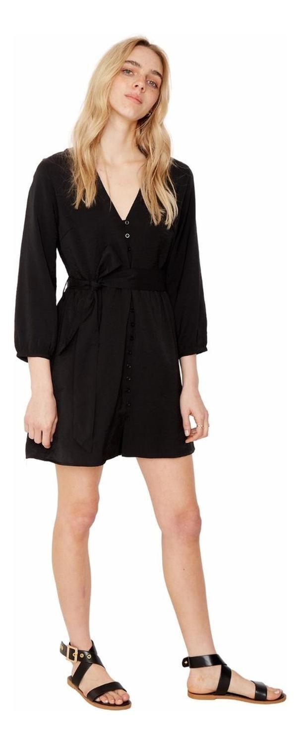 Vestido Amalia Negro Bamboo-0