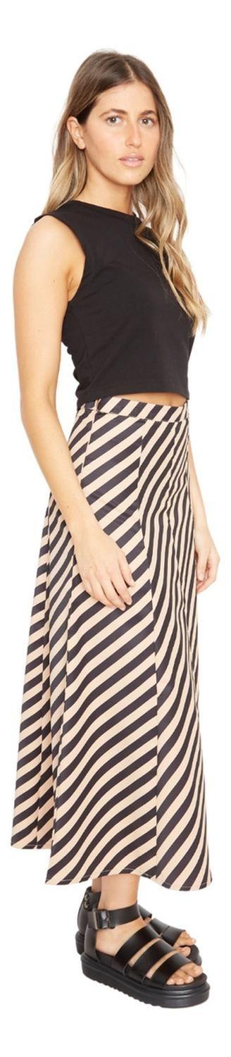 Falda Delfi Print Líneas Jacinta Tienda-4