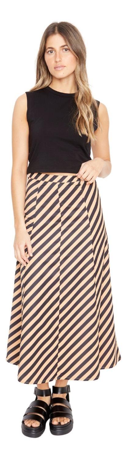 Falda Delfi Print Líneas Jacinta Tienda-1