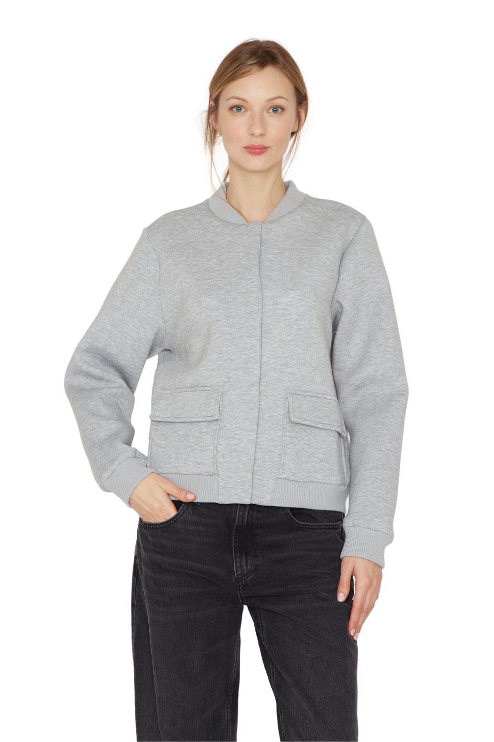 Bomber Sport gris Jacinta Tienda-2