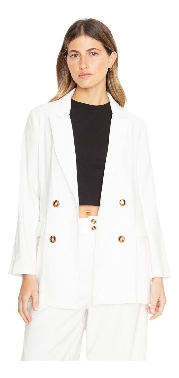 Blazer Laura Ii Blanco Jacinta Tienda-0