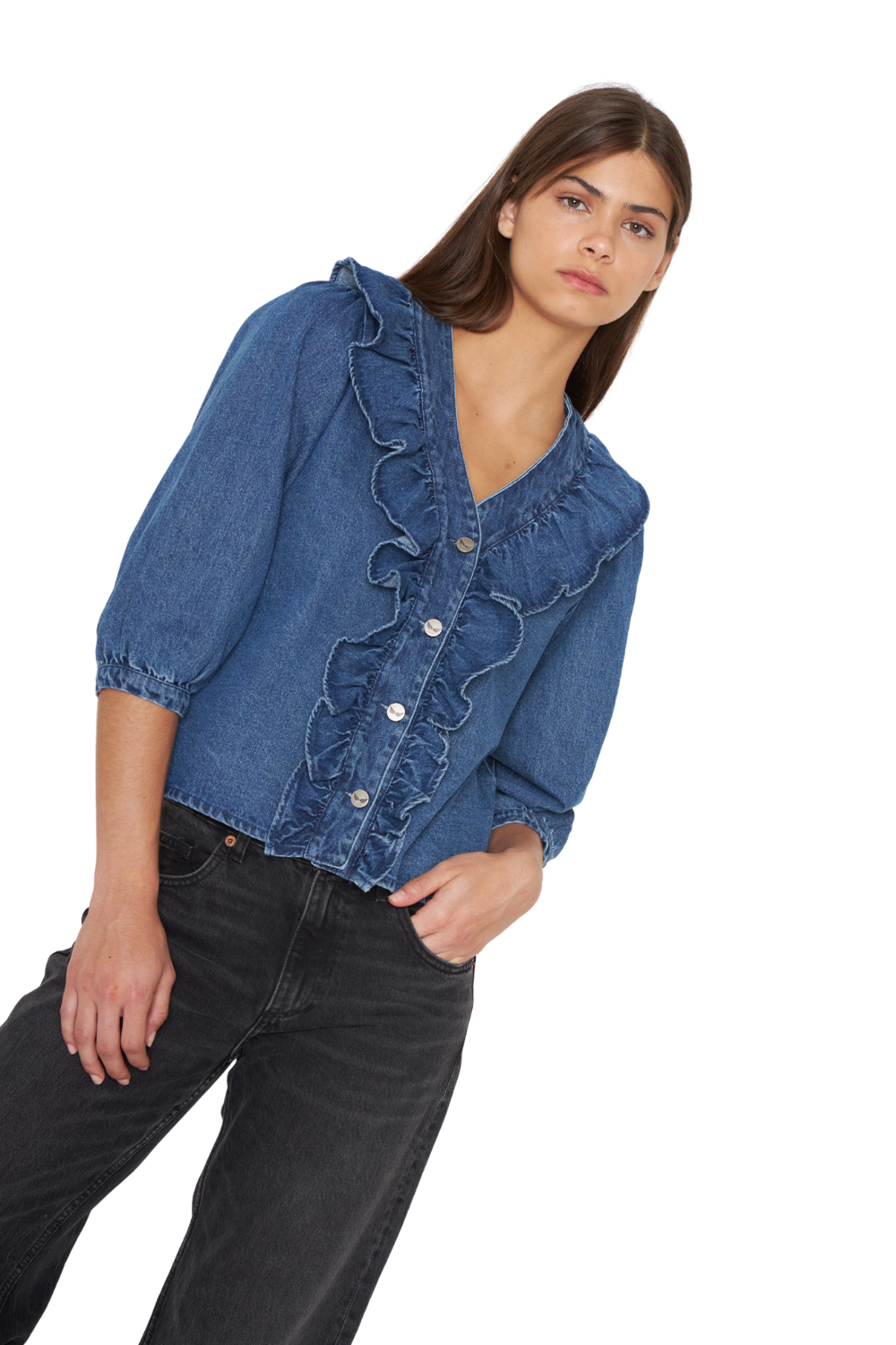 Blusa Celine azul Jacinta Tienda-3