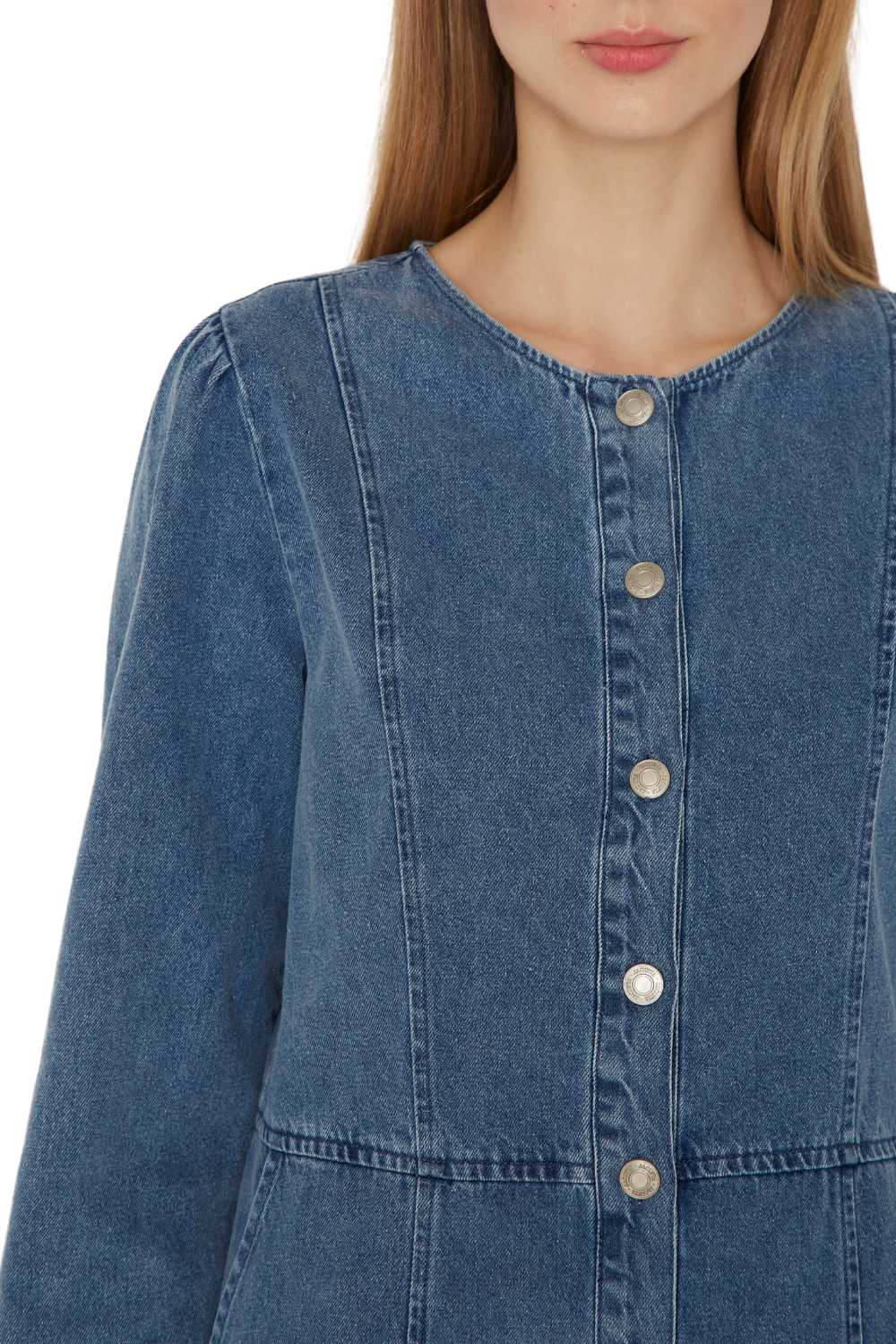 Vestido Denim Stone azul Jacinta Tienda-6