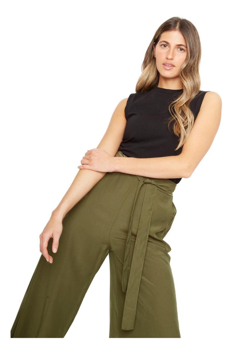 Pantalón Greta Largo Iii Verde Jacinta Tienda-5