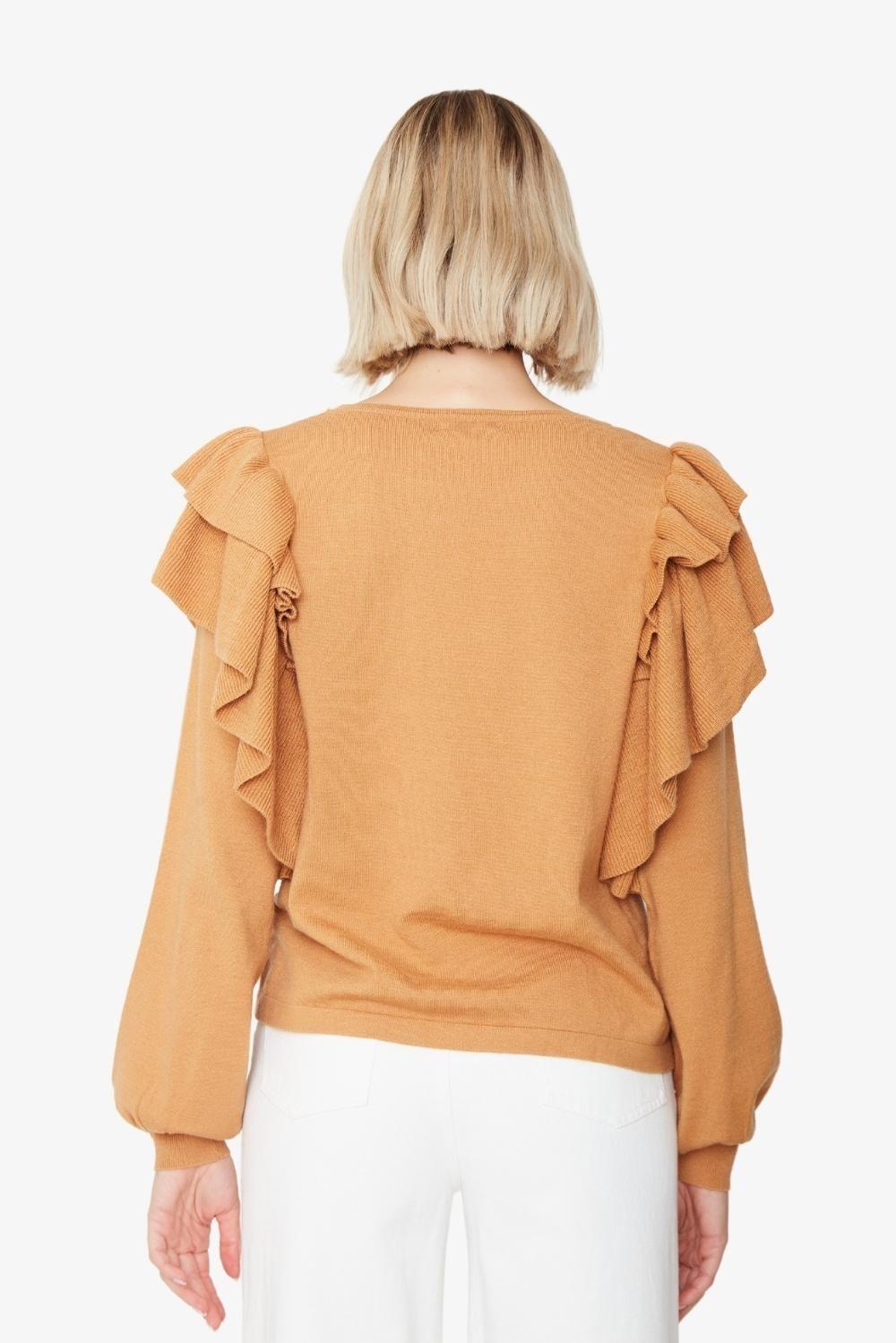 Chaleco Olimpia doble camel Jacinta Tienda-3