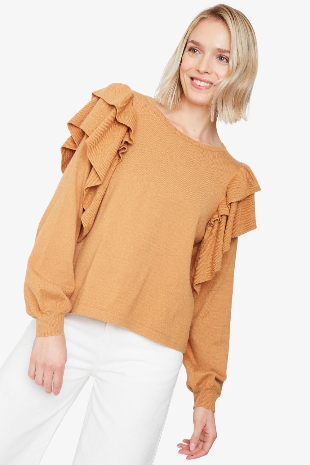 Chaleco Olimpia doble camel Jacinta Tienda-4