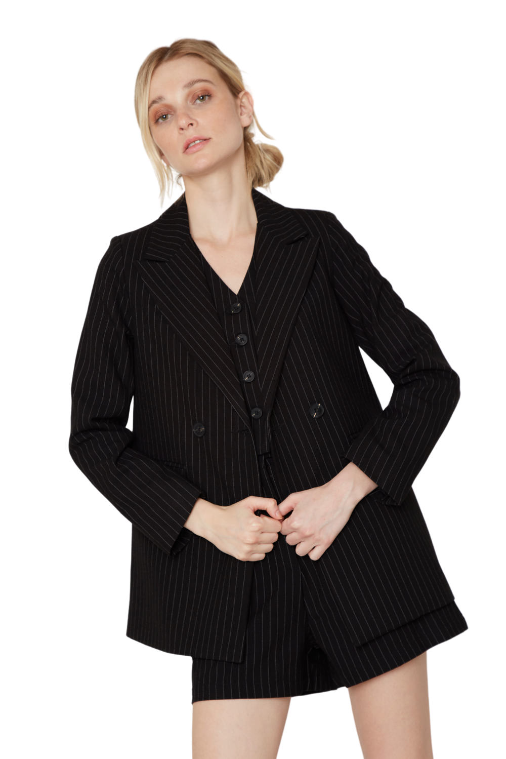 Blazer Owen rayas negro Jacinta Tienda-4
