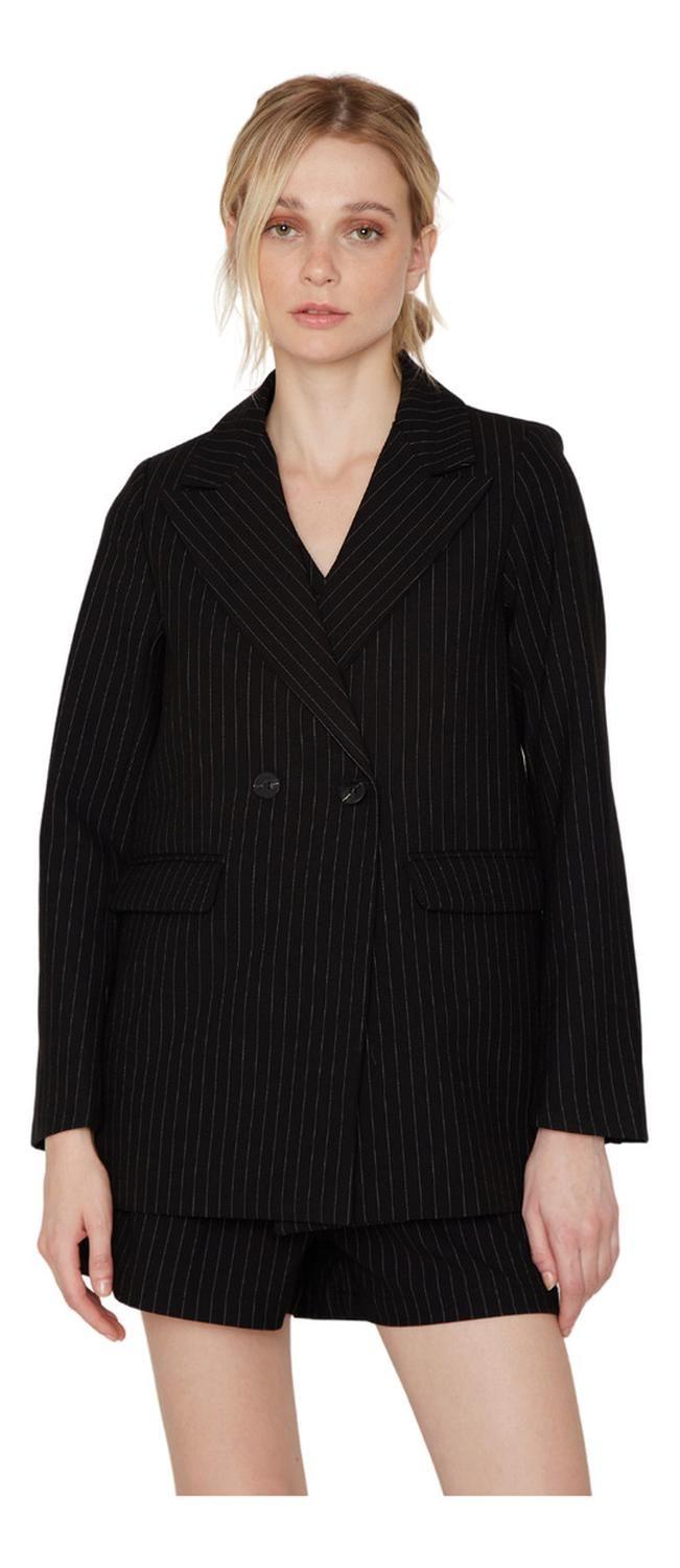 Blazer Owen Rayas Negro Jacinta Tienda-5