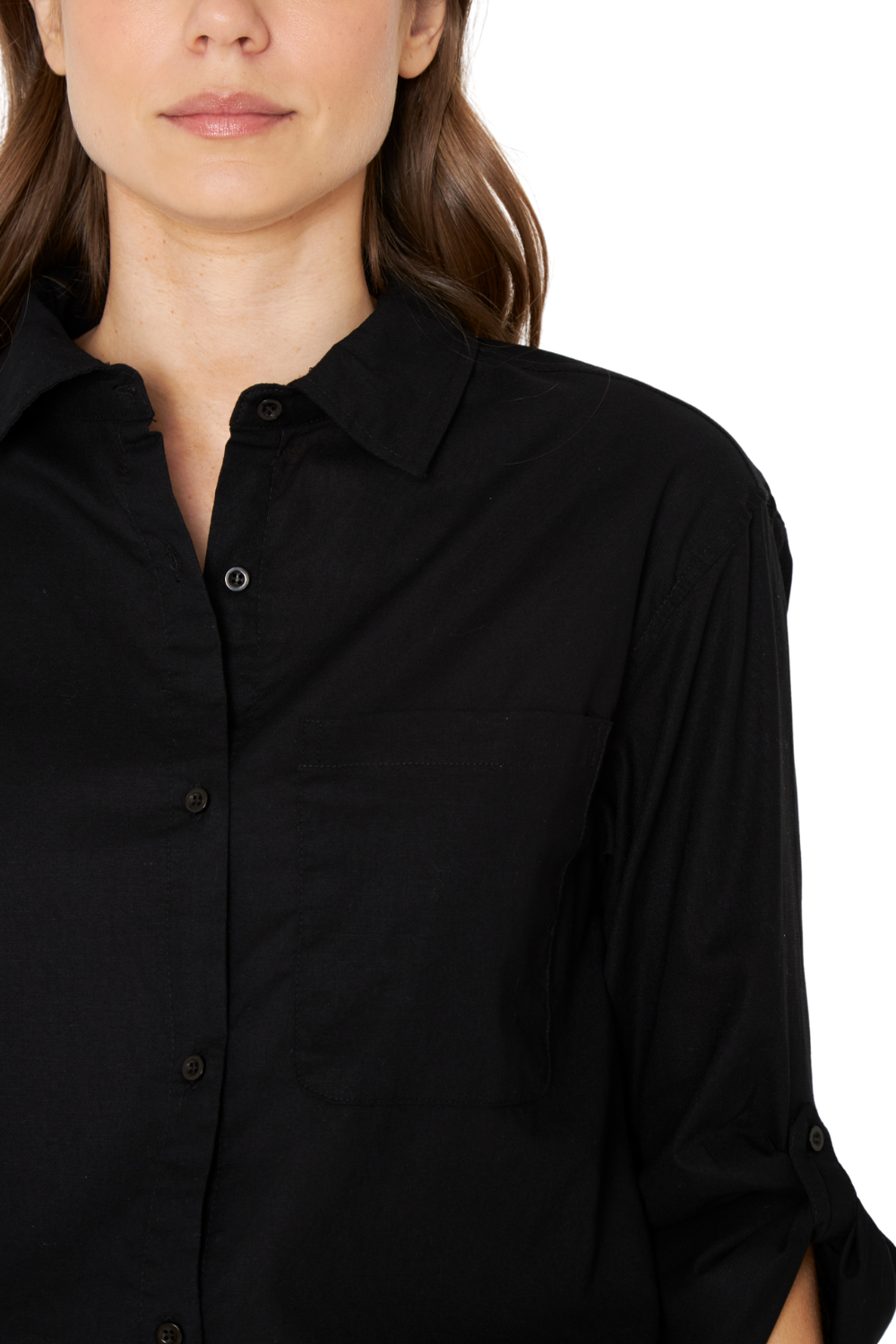 Blusa Lino Ame negra Jacinta Tienda-5