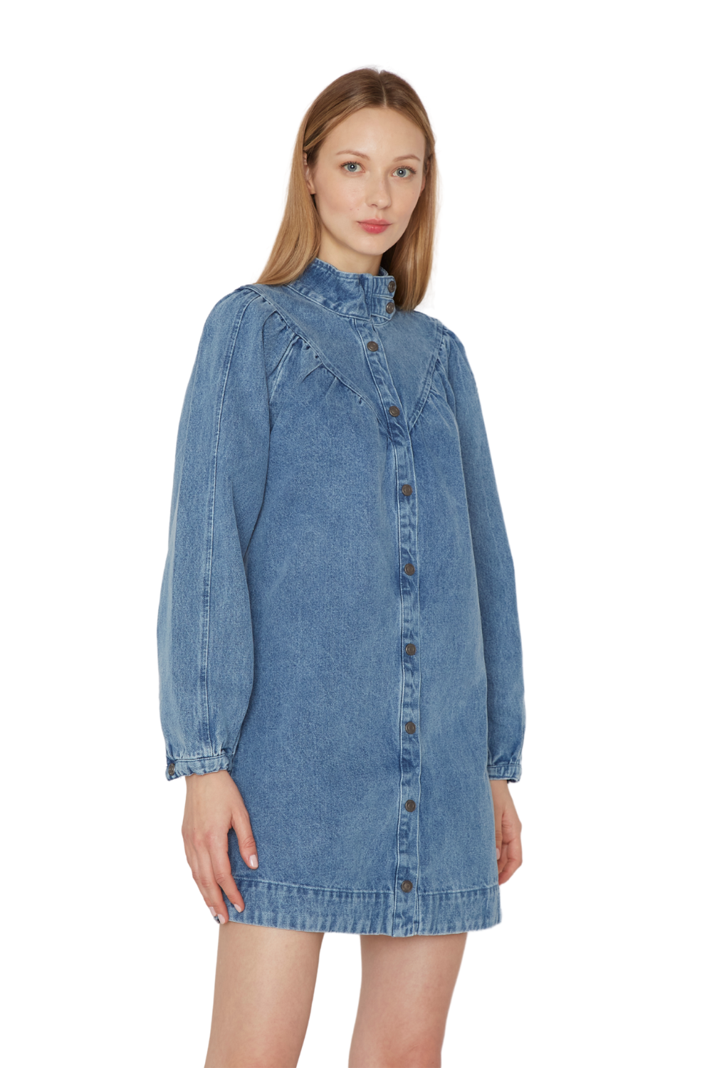Vestido Denim Porter azul Jacinta Tienda-3