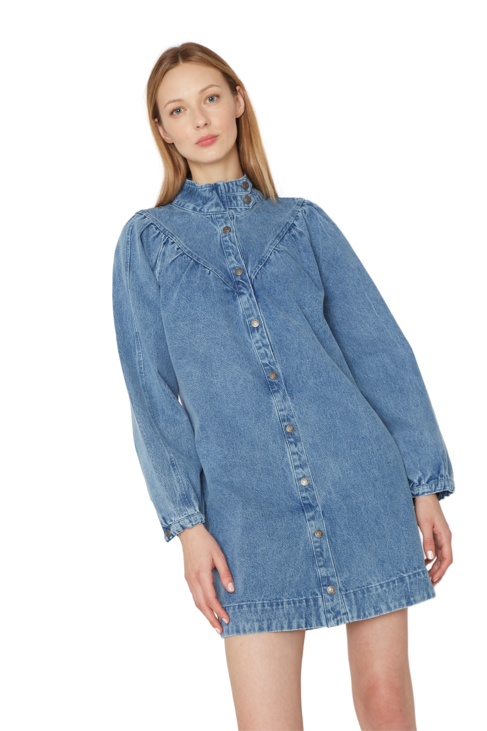 Vestido Denim Porter azul Jacinta Tienda-4