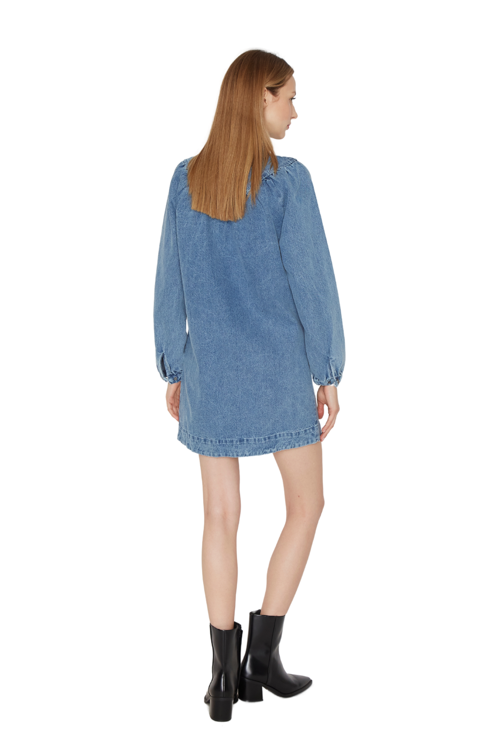 Vestido Denim Porter azul Jacinta Tienda-5